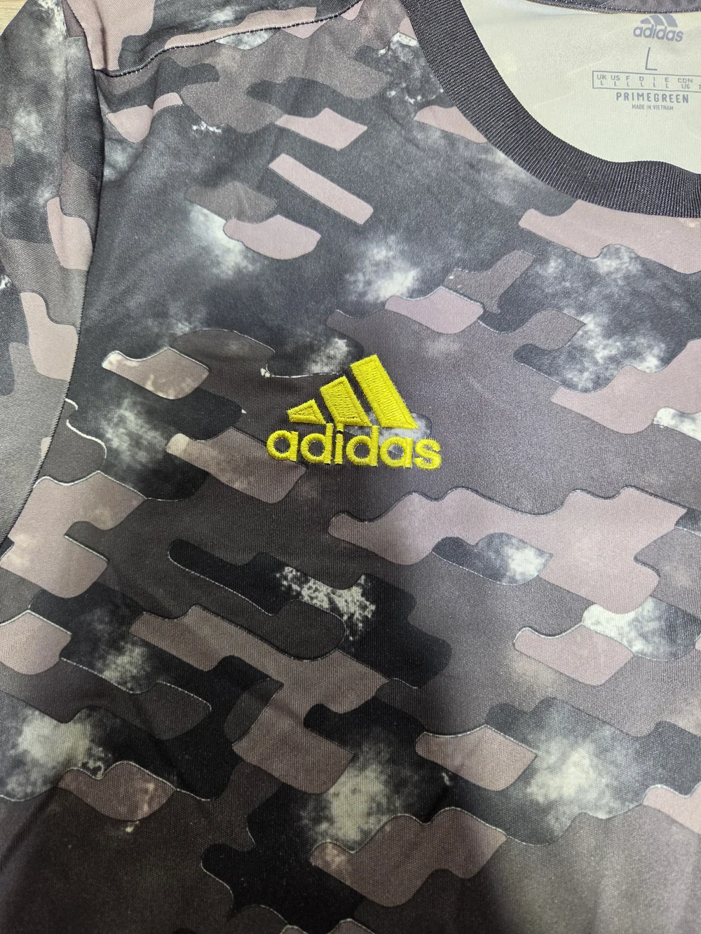 Adidas Juventus FC Pre-Match Soccer Jersey Men's L Gray Camo